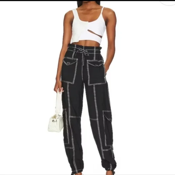 GANNI Paperbag Black Pants - Picture 4 of 4